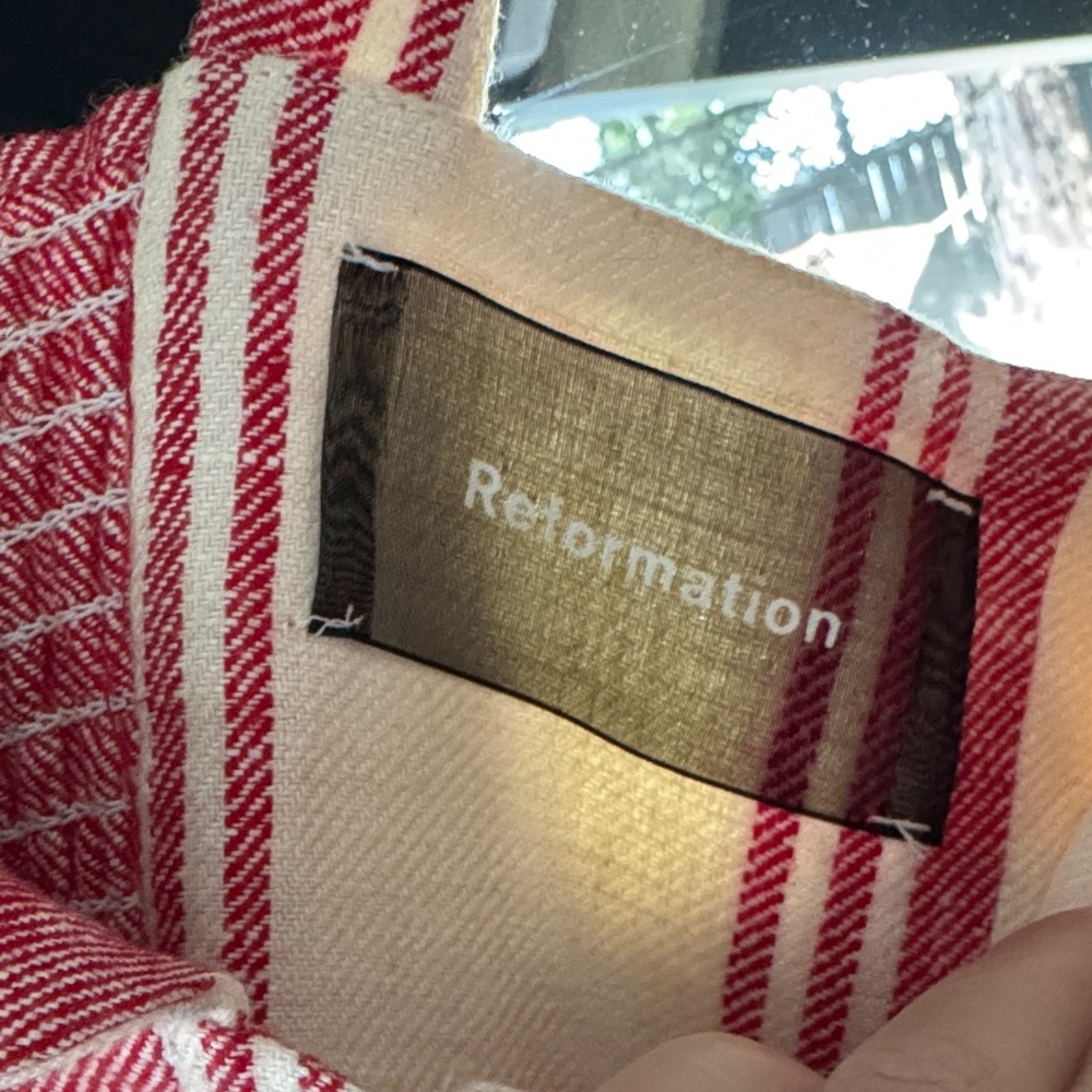 Reformation Red and White Striped Romper - Picture 4 of 5